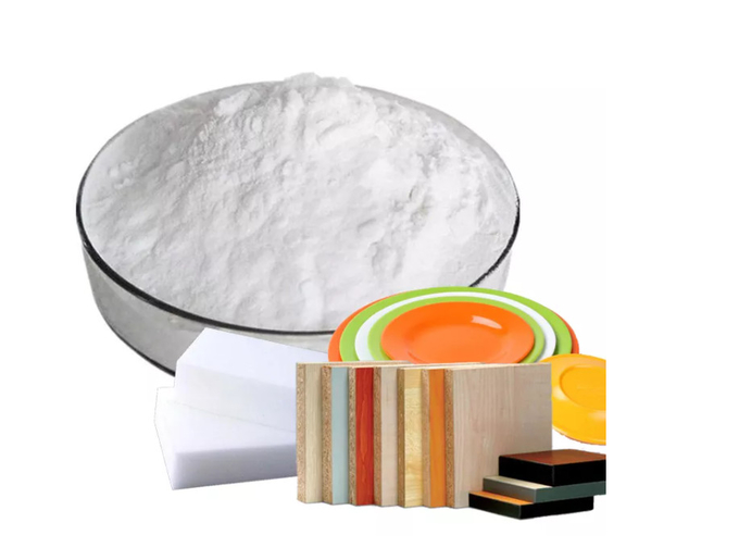 Melammina Crystal Powder Industrial Grade del riempitore 99,8% della resina della formaldeide della melammina 0
