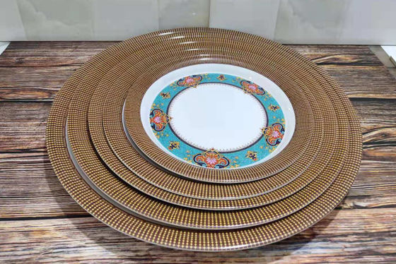 Un buon prezzo. BPA Free Blue Flower Design 12pcs Piatti E Ciotole Melamina Servitaio da Cena Set Campeggio Servitaio da Tavola Lavatrice di Piatti Sicuri in linea