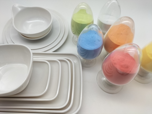 Un buon prezzo. Polvere di copertura del menisco d'acciaio 100% personalizzabile della melammina per le stoviglie della melammina in linea