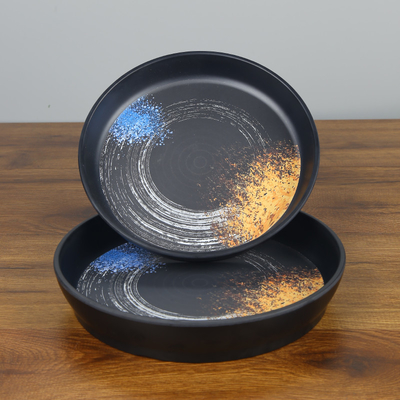 Un buon prezzo. Insalatiera profonda rotonda della melammina con la maniglia Matte Deep Melamine Plates in linea