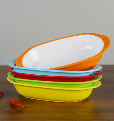 Un buon prezzo. Multicolor Rettangolo Ristorante Ovale Melamina Grande Ciotola Eco Friendly 10 Pollici in linea