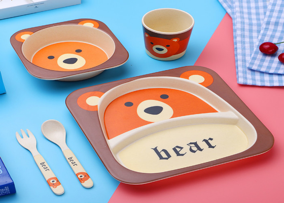 Un buon prezzo. insiemi animali svegli del padellame della melammina dei bambini di progettazione 5pcs in linea