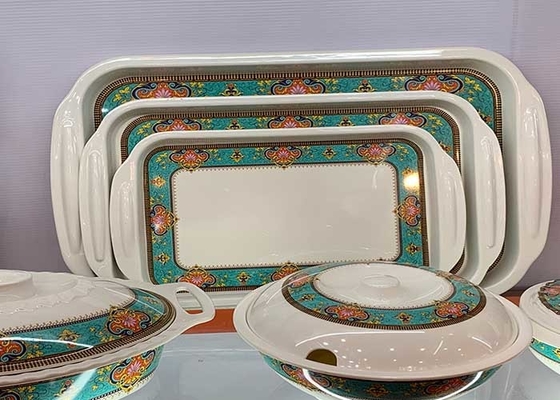 Un buon prezzo. Melammina rettangolare 100% Tray With Handle servente di plastica in linea